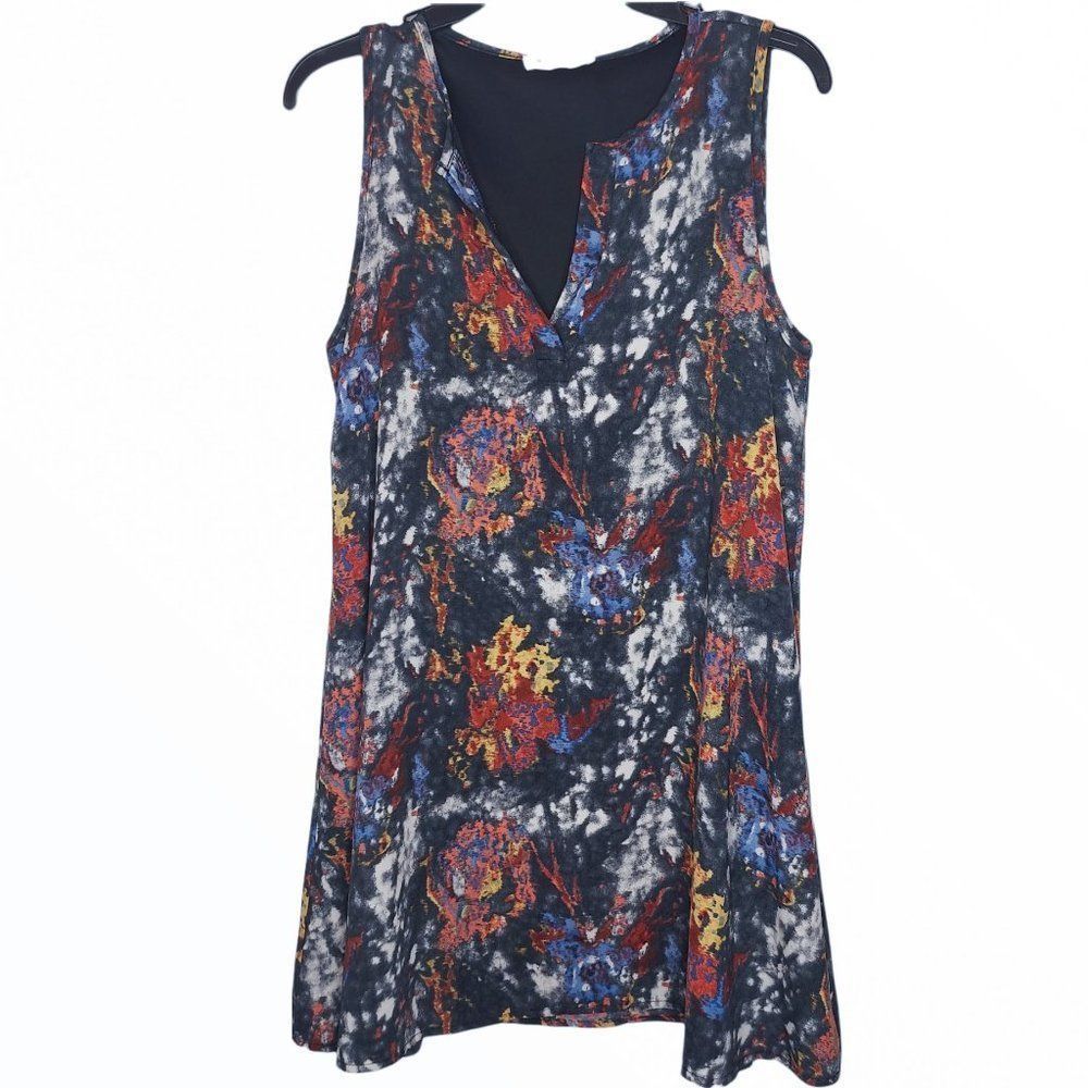 NEWBURY KUSTOM Boutique Beautiful A Line Watercolor Tank Dress